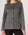 LIVERPOOL LM1D08TL76 COLLARLESS FIELD JACKET BLACK MULTI