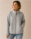 CREATION AM843 QUILTED ZIP JACKET GRAY