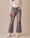 AZI Z13583 BELLA FLORAL JEANS DENIM