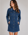 AZI Z12018 KELLY DUSTER JEAN JACKET MEDIUM WASH