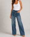 AZI Z13529 SONA HIGH RISE WIDE LEG DENIM