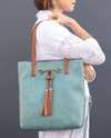 LIZ SOTO 3272 JANE 2 PC TOTE DENIM