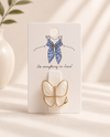 FASHION SCARF RING 223 WHT BUTTERFLY