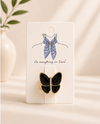 FASHION SCARF RING 223 BLK BUTTERFLY