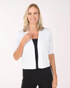 NINETY NS1430 ELBOW SLV SHRUG WHITE