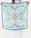 FS41070 TALAVERA SATIN SQUARE SCARF TEAL
