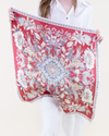 FS41070 TALAVERA SATIN SQUARE SCARF BURGUNDY