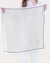 FS41064 POLKA DOT SATIN SQUARE SCARF TAUPE