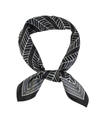 SS-3306 GEOMETRIC SQUARE SCARF BLACK