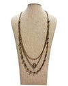 3 WAY NECKLACE LIGHT BROWN