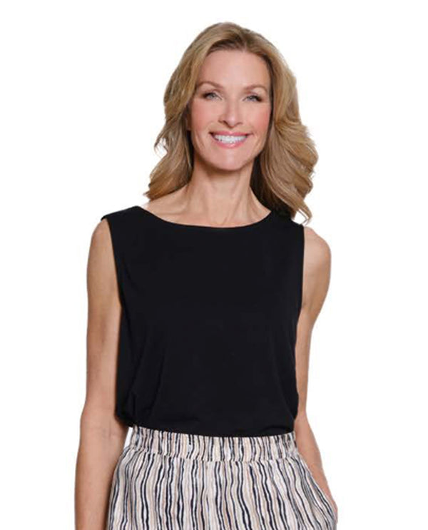 MULTIPLES M35101TM HI NECK TANK TOP BLACK