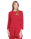 MULTIPLES M45206JM BUTTON LONG JACKET & TANK SET CRIMSON