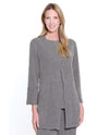 MULTIPLES M45206JM BUTTON LONG JACKET & TANK SET HEATHER GREY