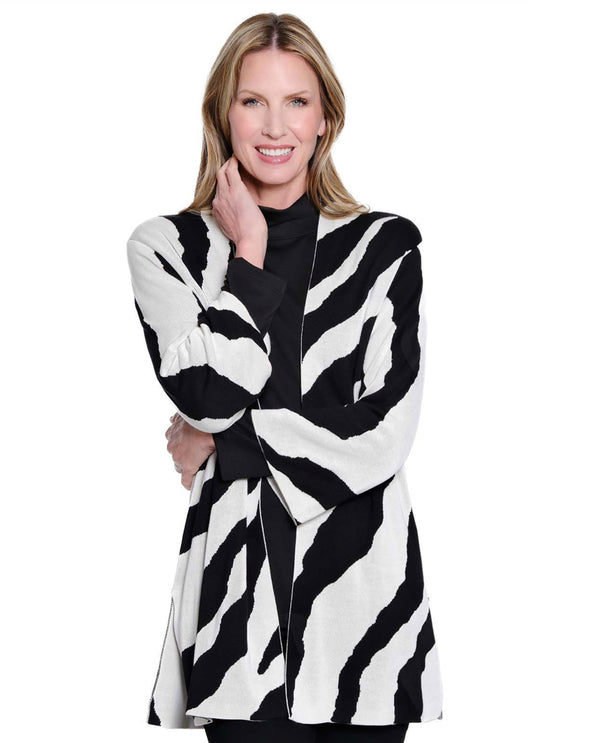 MULTIPLES M45207KM DROP SHOULDER OPEN SWEATER WINTER WHITE