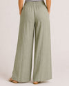 MADE IN ITALY 12808 COTTON LINEN PANT LIGHT OLIVE BACK