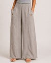 MADE IN ITALY 12808 COTTON LINEN PANT taupe