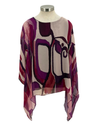 MADE IN ITALY 1688EP PRINT SILK TOP MAGENTA