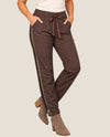 MADE IN ITALY 2120HW JEGGING WITH RIBBON EDGE DARK BROWN