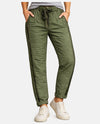 MADE IN ITALY 2120HW JEGGING WITH RIBBON EDGE OLIVE