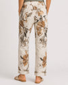 MADE IN ITALY 22389 GARDEN BLOOM STRETCH PANT BEIGE BACK