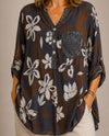 MADE IN ITALY 4700 ONE POCKET SEQUIN TOP NAVY