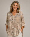 MADE IN ITALY 4700 ONE POCKET SEQUIN TOP TAN
