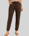 MADE IN ITALY 60679 RHINESTONE STETCH PANT chocolate