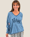 MADE IN ITALY 6421 VINTAGE TEE navy