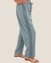 MADE IN ITALY 6651 COTTON DRAWSTRING TAPERED PANT gray