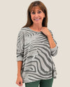 MADE IN ITALY 7228 ANIMAL PRINT TOP taupe