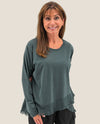 MADE IN ITALY 7255 TULIP HEM TUNIC gray