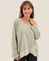 MADE IN ITALY 7255 TULIP HEM TUNIC taupe
