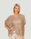 MADE IN ITALY 72998 WAVEY HOLE SWEATER BEIGE