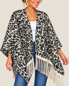 MADE IN ITALY LU100 ONE SIZE LEOPARD PONCHO