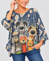 MADE IN ITALY LU24 ONE SIZE ANIMAL PRINTED KNIT SWEATER