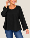 MADE IN ITALY LU25005 ONE SIZE PULLOVER SWEATER BLACK