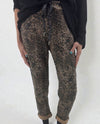 MADE IN ITALY LU3071 SUEDE JOGGER PANT OS leopard