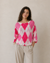MADE IN ITALY LU70 PINK ARGILE PRINTED KNIT PINK