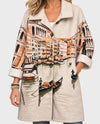 MADE IN ITALY LU8778-1 CITY SCENE COAT JACKET ivory cream