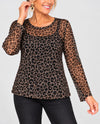 MADE IN ITALY MH76841 LEOPARD MESH TOP