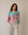 MADE IN ITALY NYL26 PASTEL PRINTED KNIT PEACH
