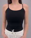 MADE IN ITALY ONE SIZE CAMI TOP black