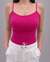 MADE IN ITALY ONE SIZE CAMI TOP fuchsia