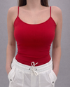 MADE IN ITALY ONE SIZE CAMI TOP red