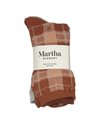 MARTHA STEWARD 6 PR PK CREW SOCKS MS-300/6 plaid