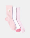 MARTHA STEWART 3 PK  180/3 CMPR MID CREWS BLUSH
