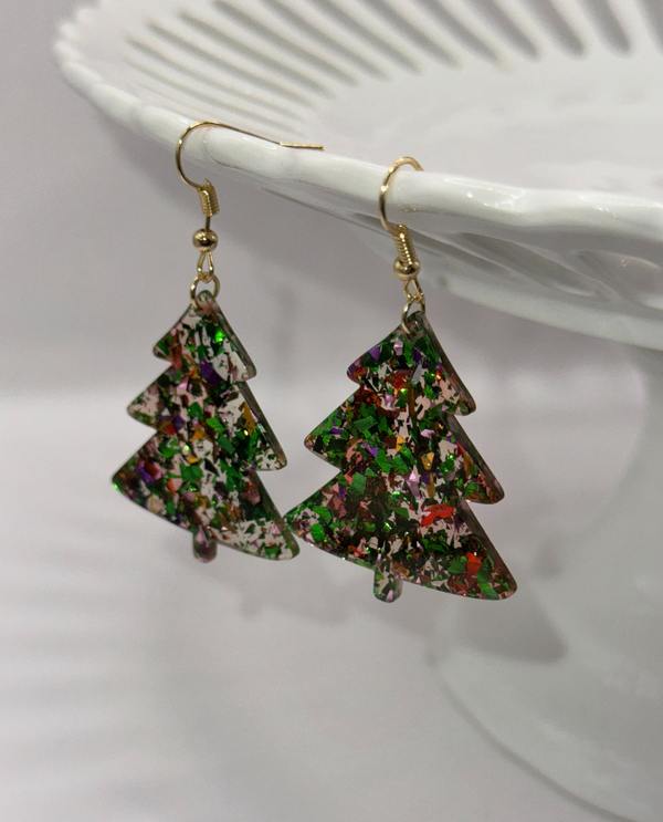 MERRY CHRISTMAS EARRINGS tree