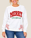 MERRY CHRISTMAS GLITTER LETTER SWEATSHIRT 76330-F