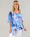 MICHAEL TYLER 26S204 PRINT LAYERED TOP blue