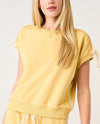 MITTOSHOP C15826 KNIT TOP SHORT SLEEVE YELLOW